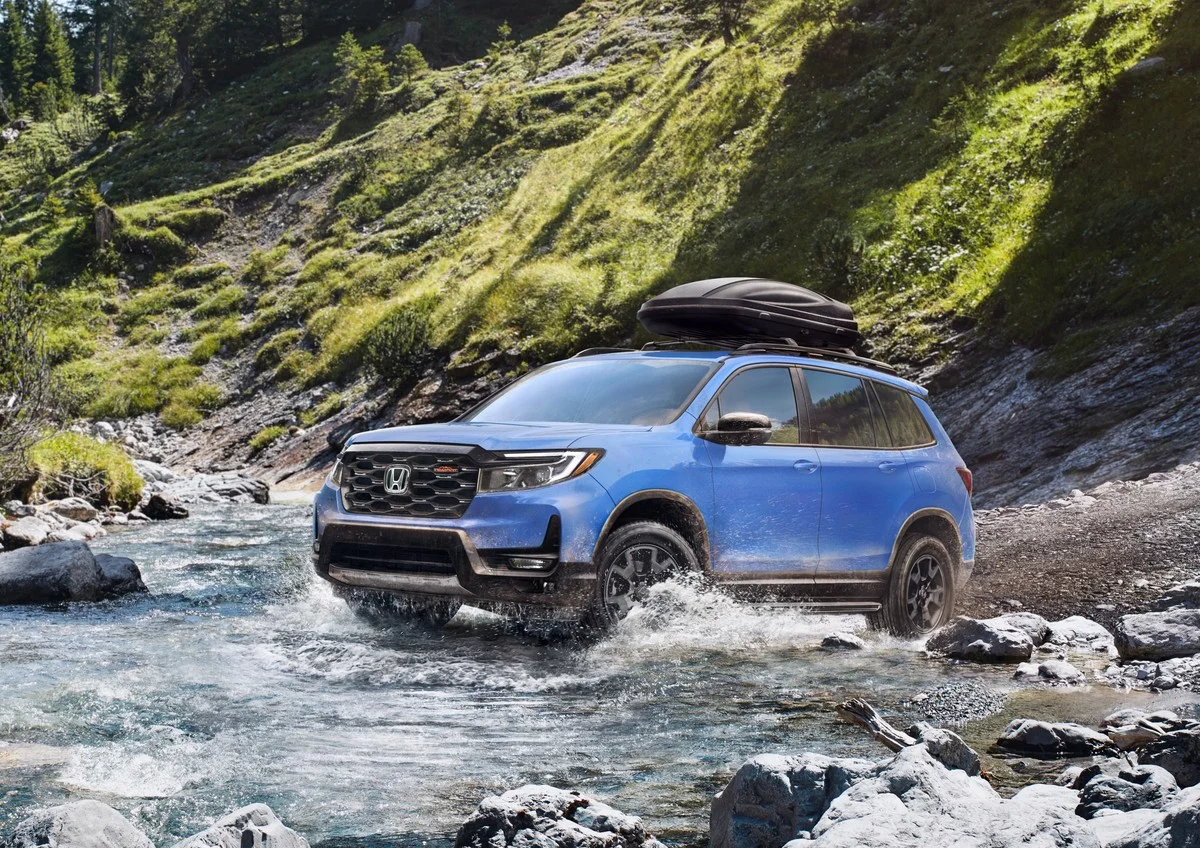 blue 2024 honda passport