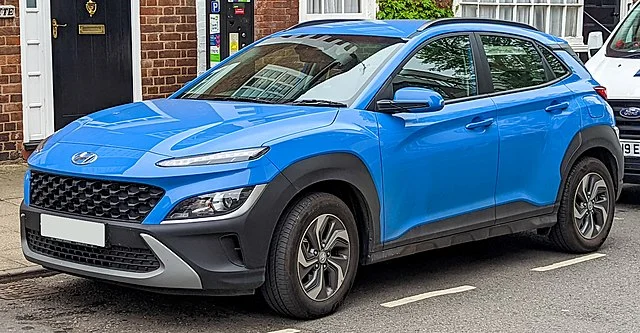 blue 2021 hyundai kona