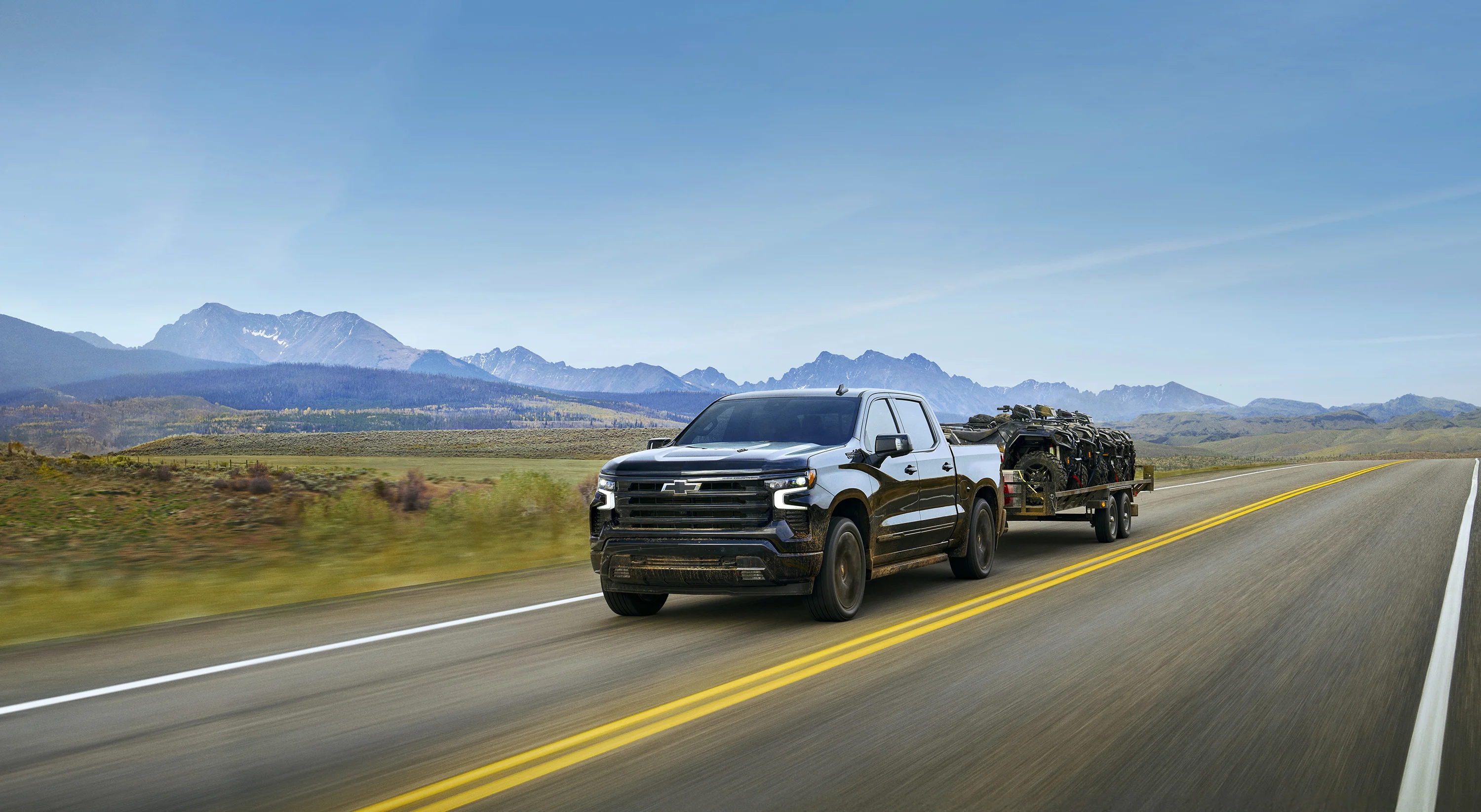 2025 Chevrolet Silverado 1500 towing a trailer