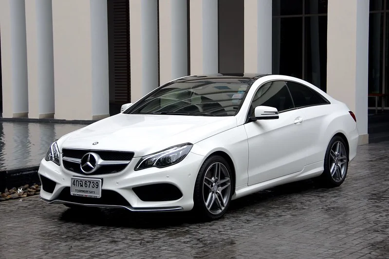 White Mercedes-Benz E-Class