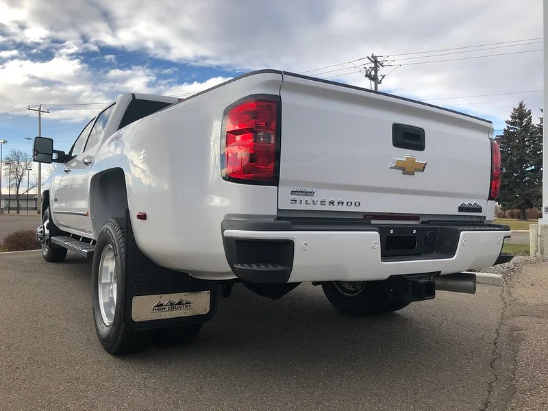 White Chevy Silverado 3500HD