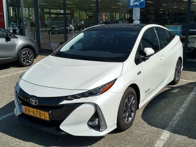 White Toyota Prius