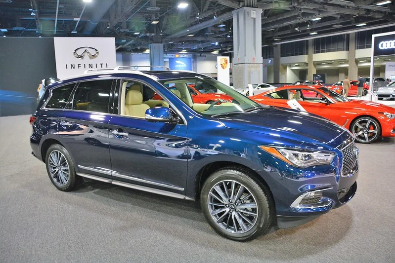 Infiniti QX60 in a showroom