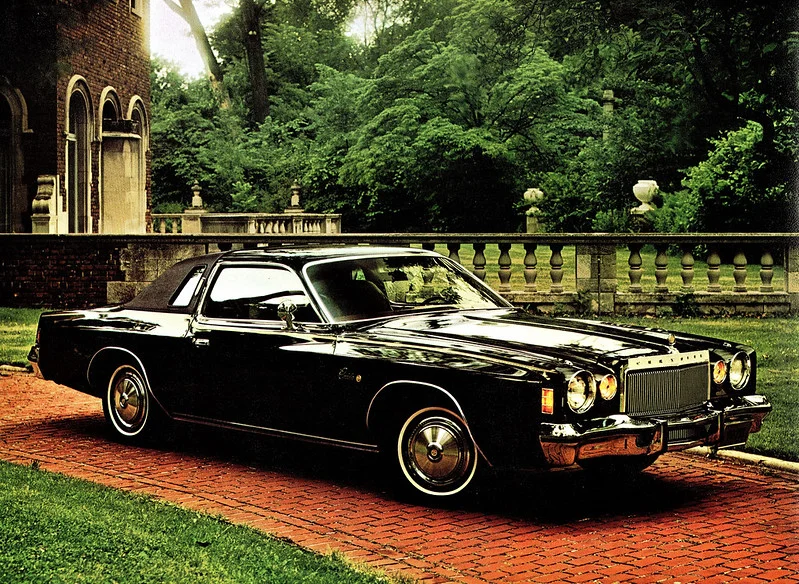 Black car with a Landau roof