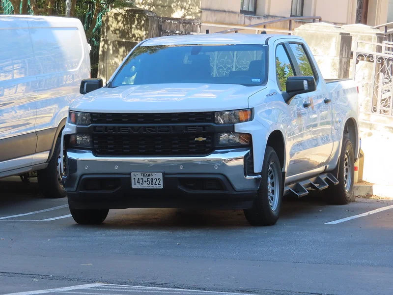 White Chevy truck