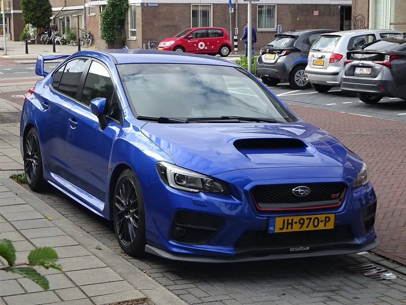 Blue 2014 Subaru WRX STI