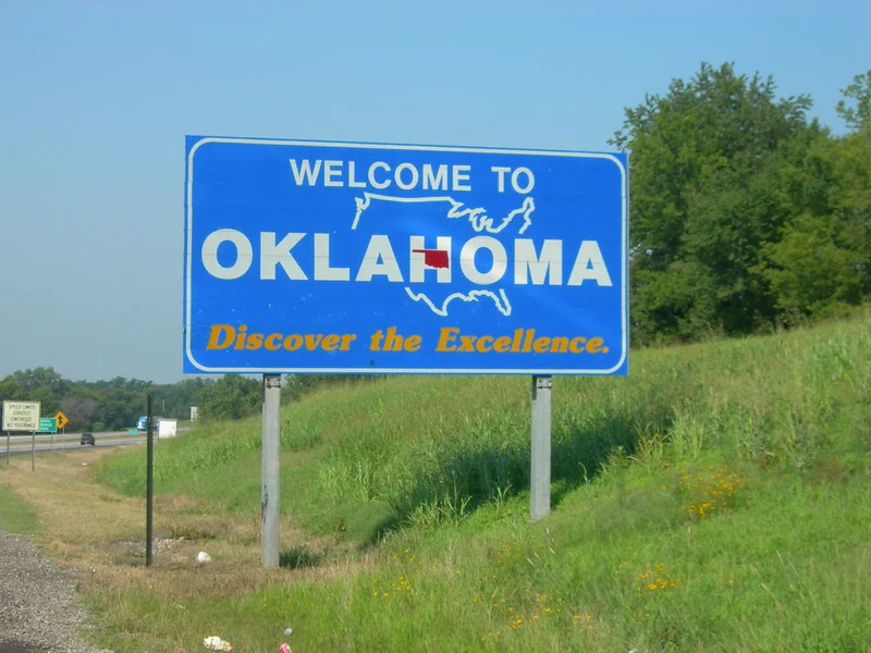 Oklahoma state sign