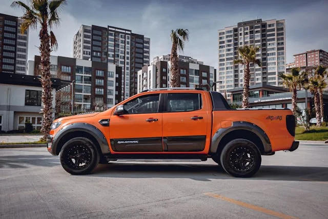 Orange Ford ranger