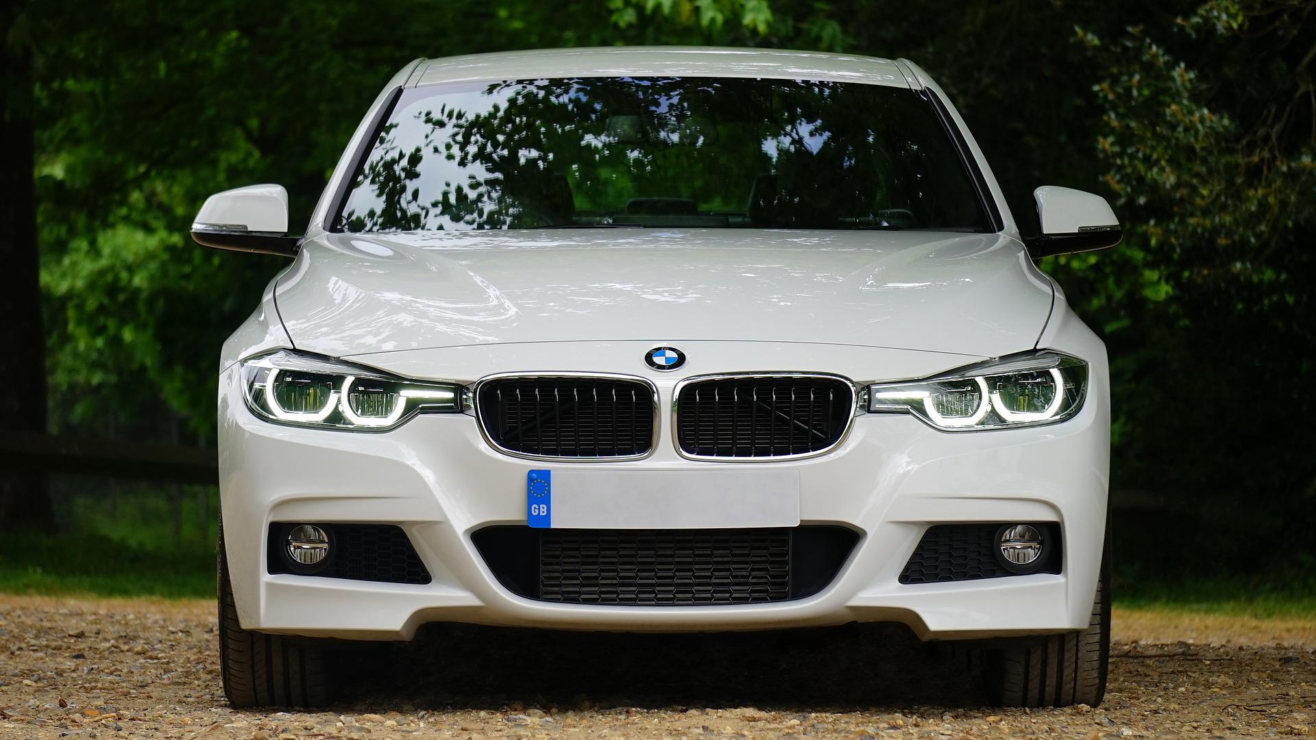 White BMW Sedan